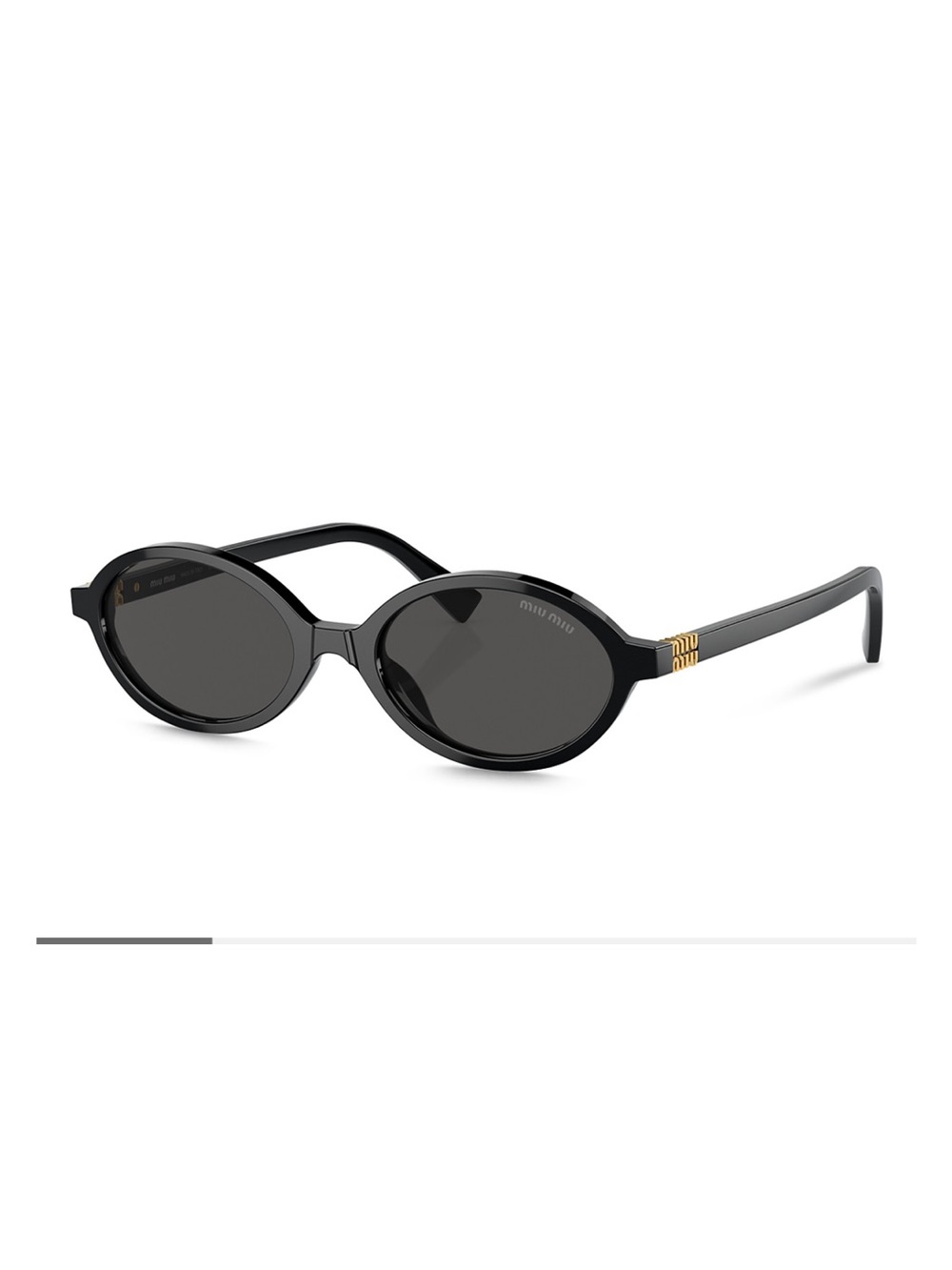 Miu Miu Women's Regard Oval Sunglasses, 50mm, Black